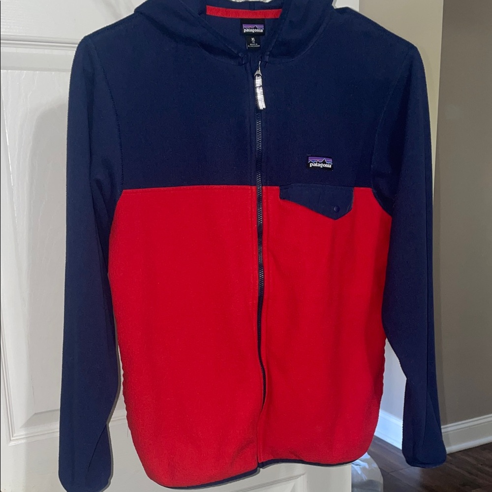 Patagonia Kids' Two-Tone Red and Navy Jacket